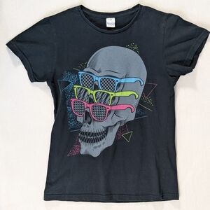 ❤️ Threadless Glitter Skull 1st Edition 100% Cotton Women Small
